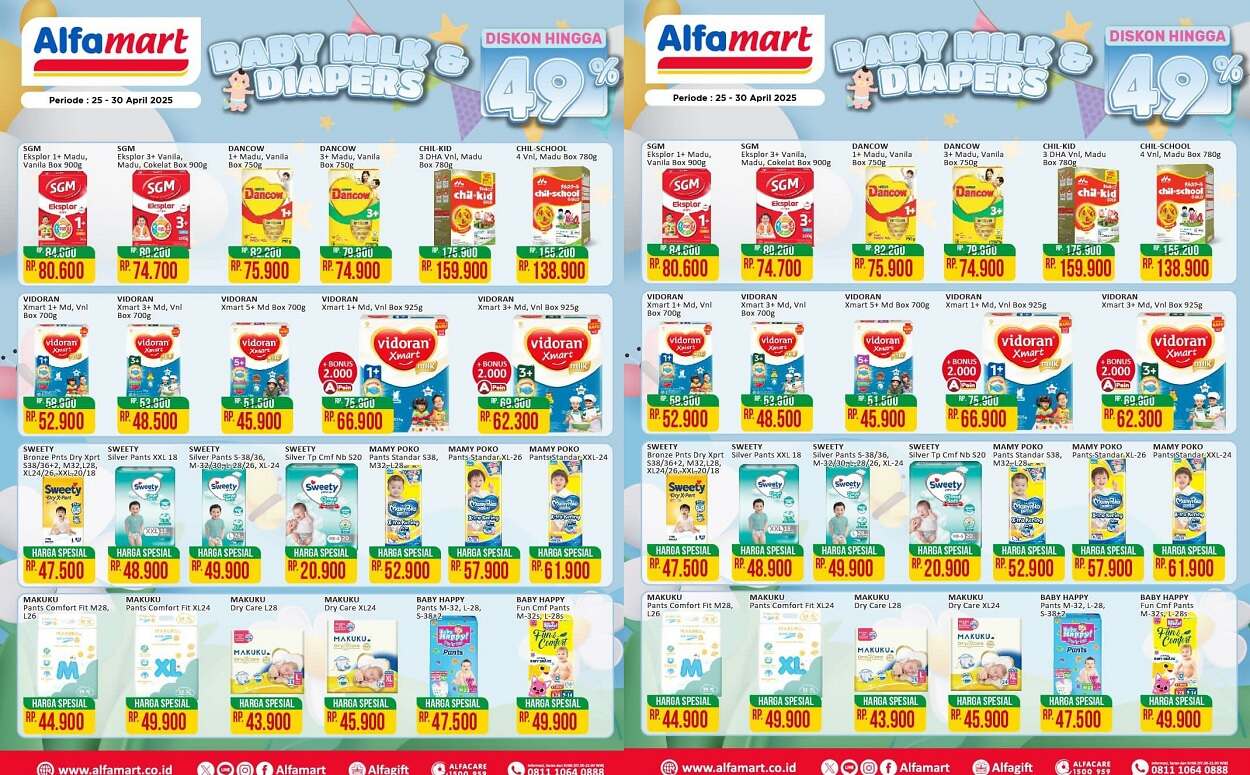 Promo Gila Alfamart Periode April 2025! Diskon Susu Bayi dan Popok Hingga 49% Hanya Sampai Hari Ini!