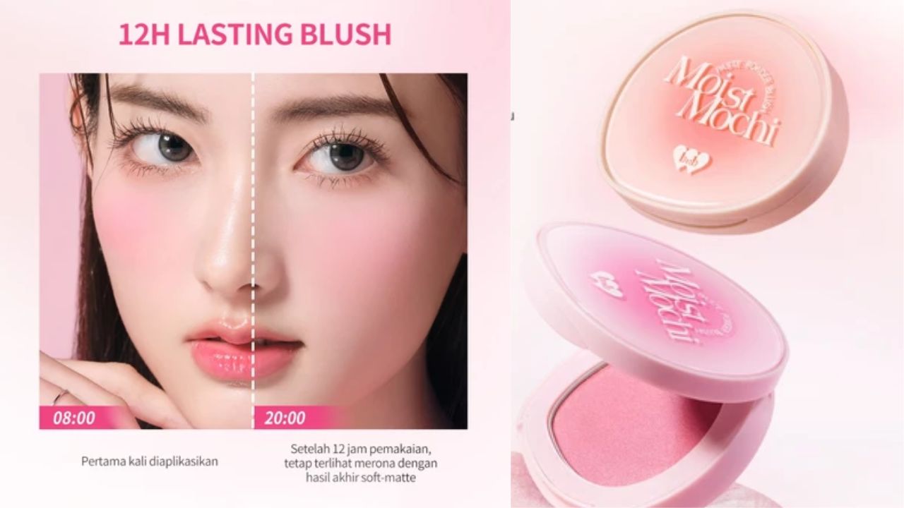 Review BNB barenbliss Moist Mochi Paste Powder Blush, tahan 12 jam lamanya