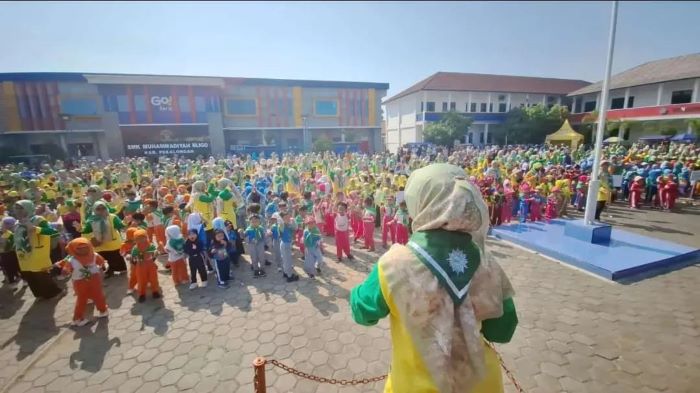 6.000 Anak Paud Aisyiyah dan Orang Tua Meriahkan Senam Massal dan Montase di Pekalongan