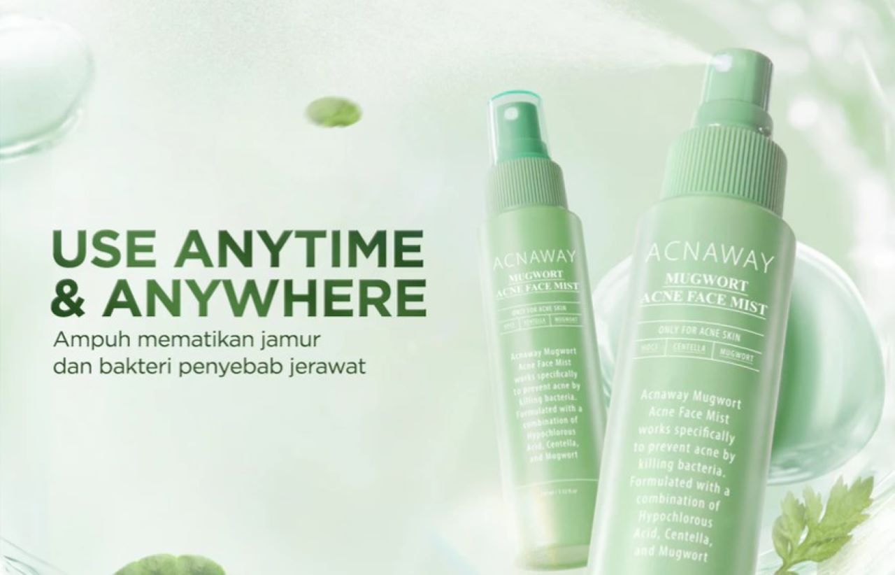 NEW LAUNCH! Review Acnaway Mugwort Acne Face Mist Spray Agar Kulit Bebas Jerawat, Rp30 Ribuan Saja