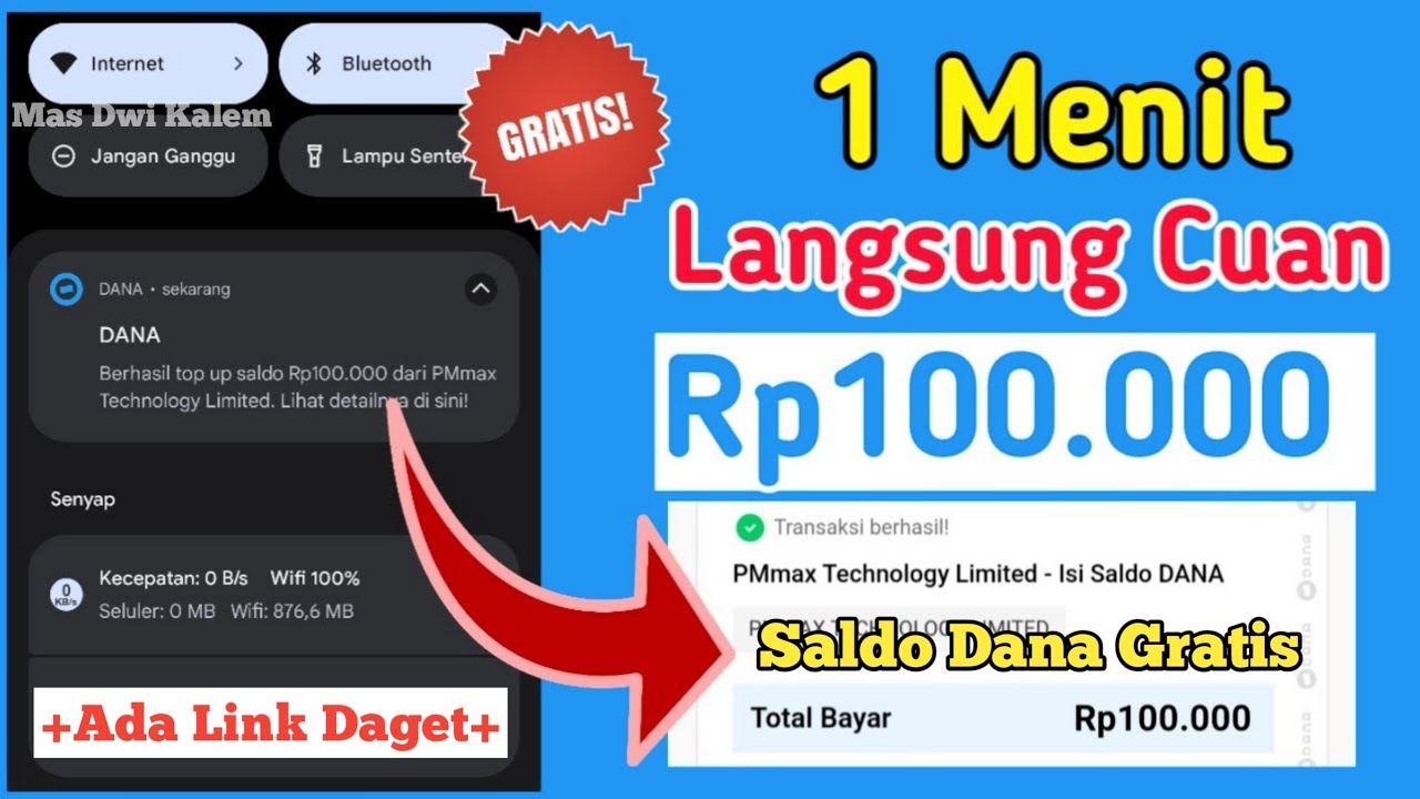 Aplikasi yang Bisa Menghasilkan Saldo DANA Gratis, Sehari Bisa Tarik Sampai Rp.500.000 Cobain Saja