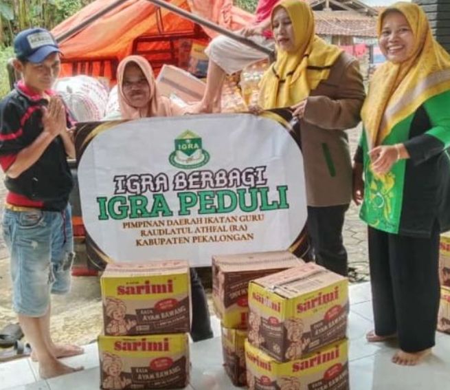 Pengurus Daerah IGRA Kabupaten Pekalongan Berikan Bantuan Bagi Korban Longsor di Petungkriyono