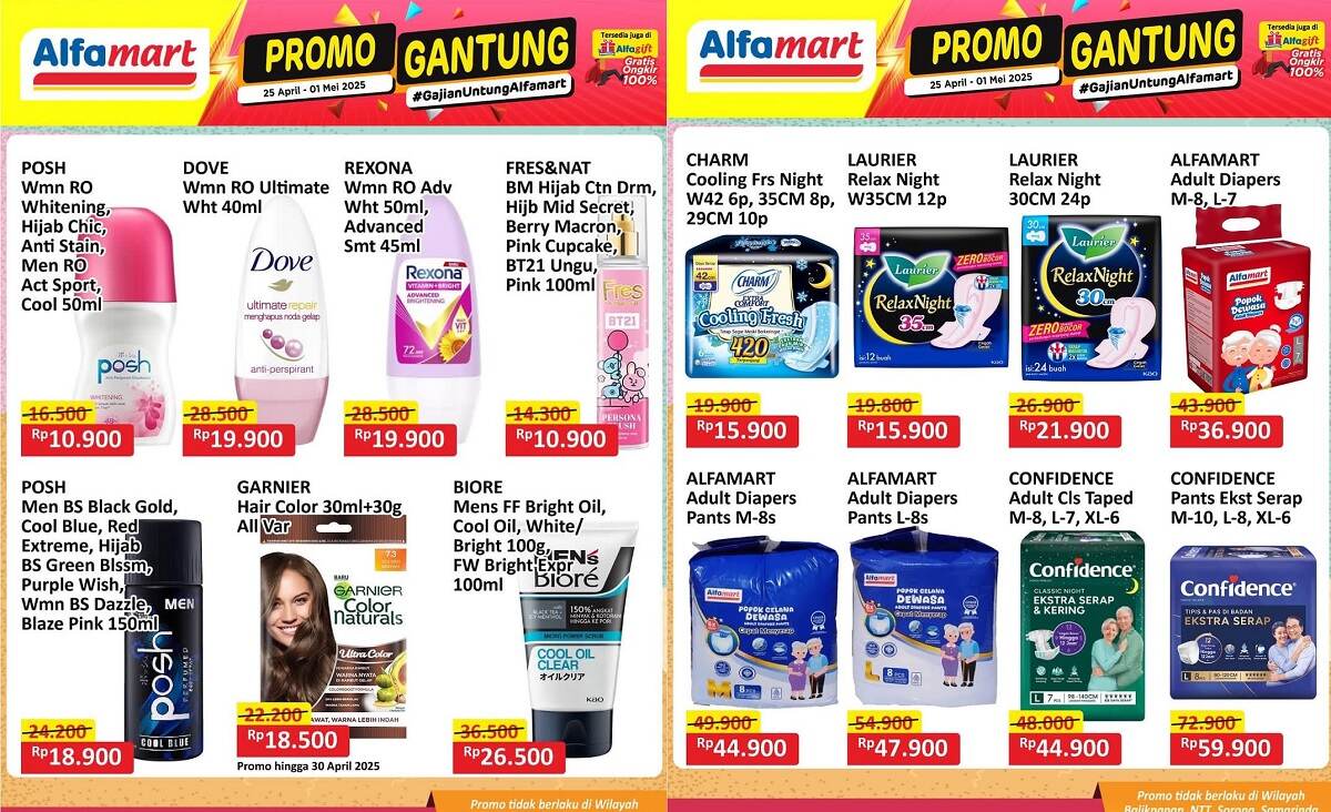 Promo Gantung Alfamart Terbaru, Diskon Fantastis untuk Belanja Hemat Kebutuhan Harian dan Perawatan Diri!