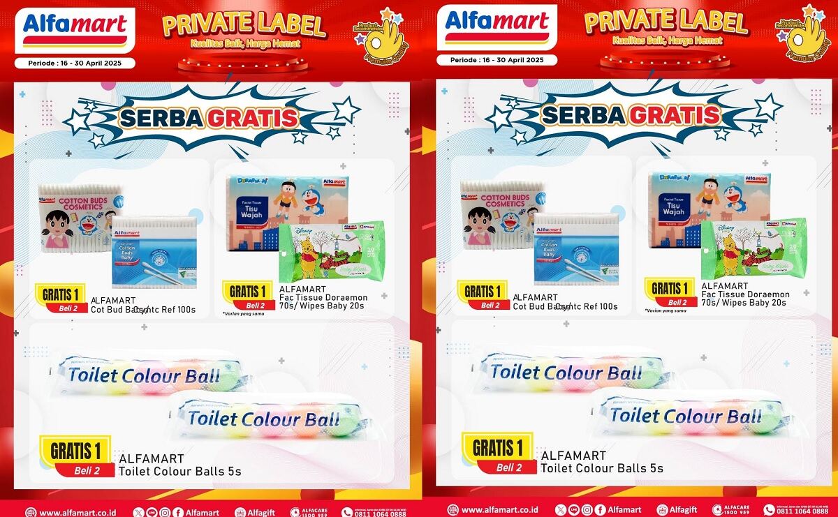 Belanja Hemat! Manfaatkan Promo Serba Gratis Produk Private Label Alfamart, Begini Caranya
