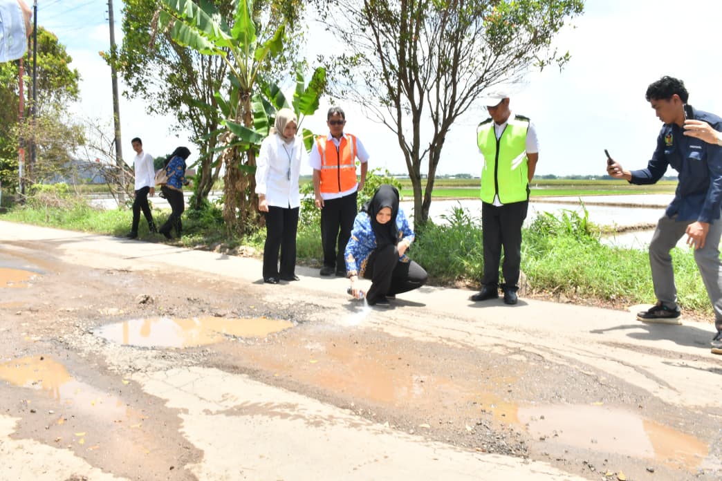 Tinjau Jalan Rusak, Bupati Pekalongan Fadia Arafiq Tekankan Perbaikan Jalan Jadi Prioritas Pembangunan Daerah