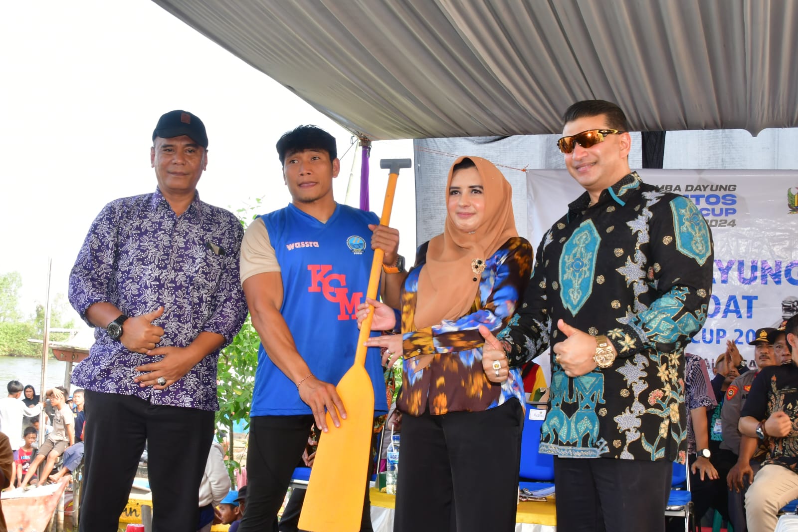Bupati Fadia Buka Lomba Dayung Bemtos Open CUP 2024 di Wonokerto, Akan Berikan Bantuan Perahu Karbon