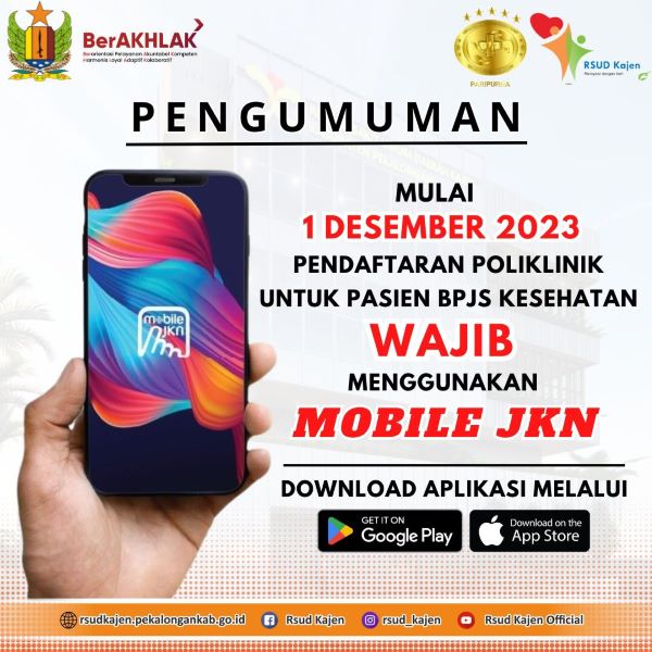 RSUD Kajen Wajibkan Pendaftaran Pasien Via Mobile JKN, Khusus Pasien BPJS Kesehatan