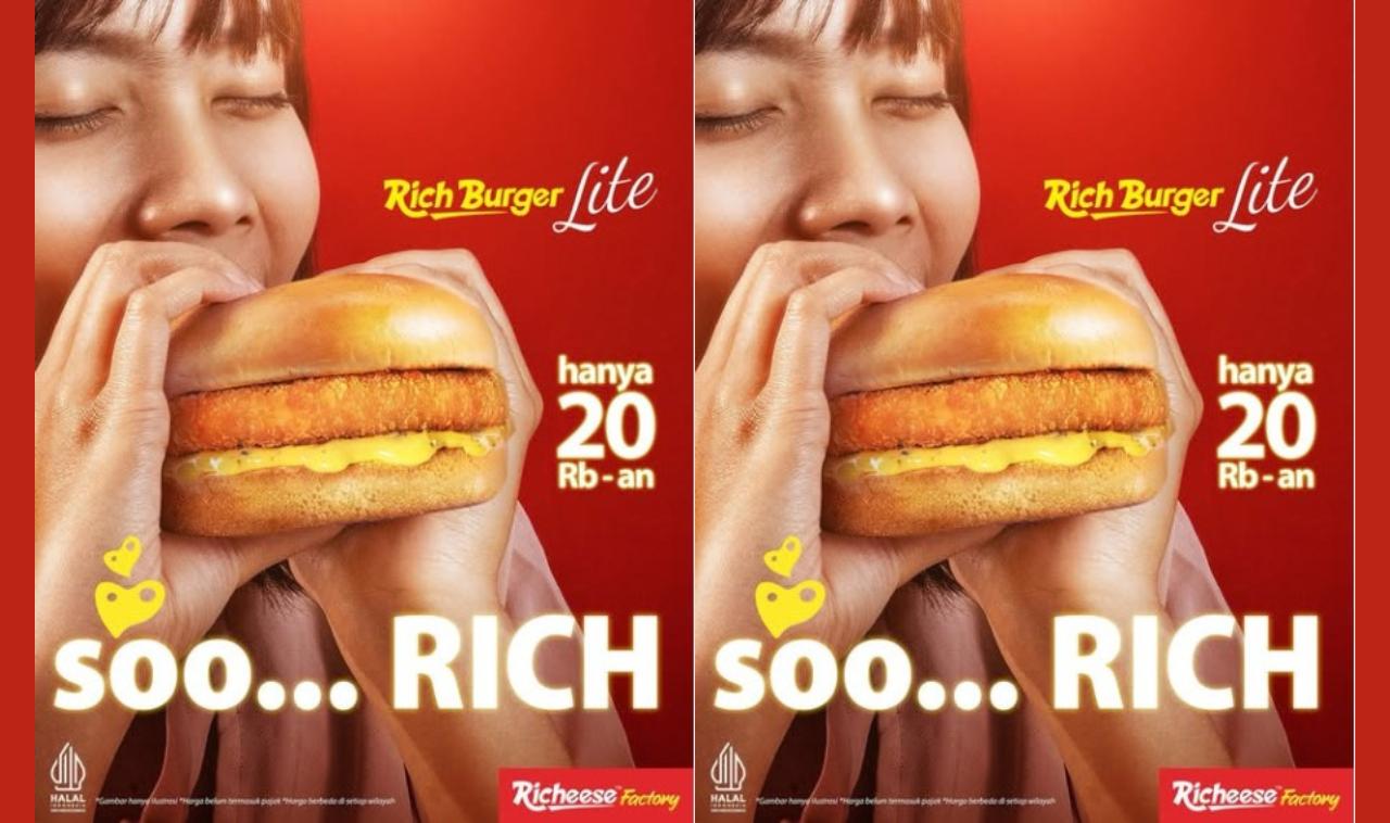 Cuma Rp20.000-an, Ini Alasan Kenapa Rich Burger Lite Richeese Factory Wajib Kamu Coba!