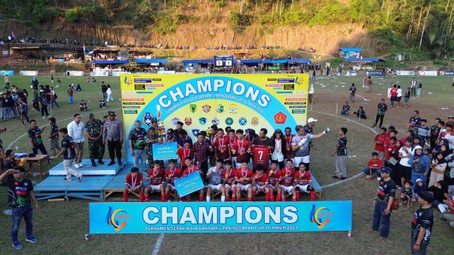 PSP Paninggaran Juara Danramil Paninggaran Cup ke-10, Kalahkan Persesa Sawangan dengan Skor Tipis 1-0