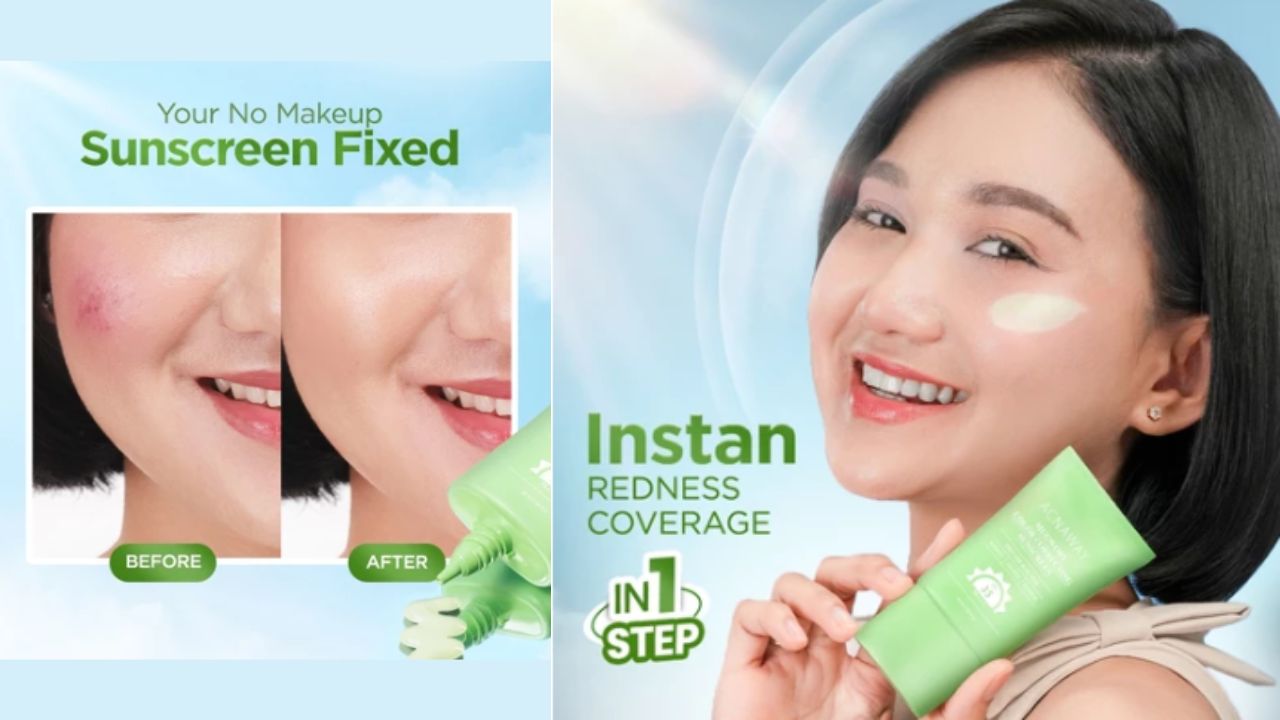 Review Acnaway Mugwort Color Correcting Sunscreen yang Cocok untuk Menyamarkan Kemerahan