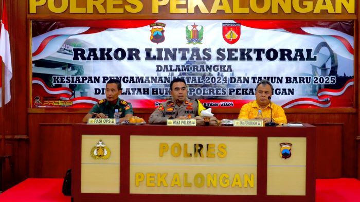 Rakor Linsek Kesiapan Pengamanan Natal dan Tahun Baru di Polres Pekalongan, 300 Personel Siap Amankan Nataru