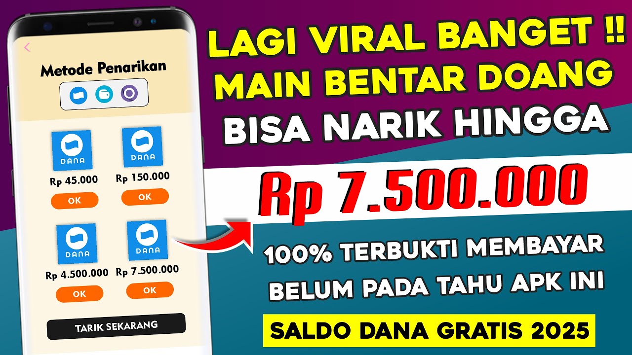 Cuma Main Game Penghasil Saldo DANA Terbaru 2025 ini Dijamin Langsung Dapat Uang Ratusan Hingga Jutaan Rupiah!