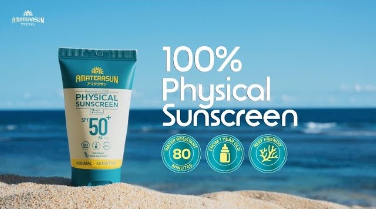 Review Jujur Amaterasun Physical Sunscreen SPF 50 PA++++, Beneran Aman Dipakai untuk Sekeluarga?