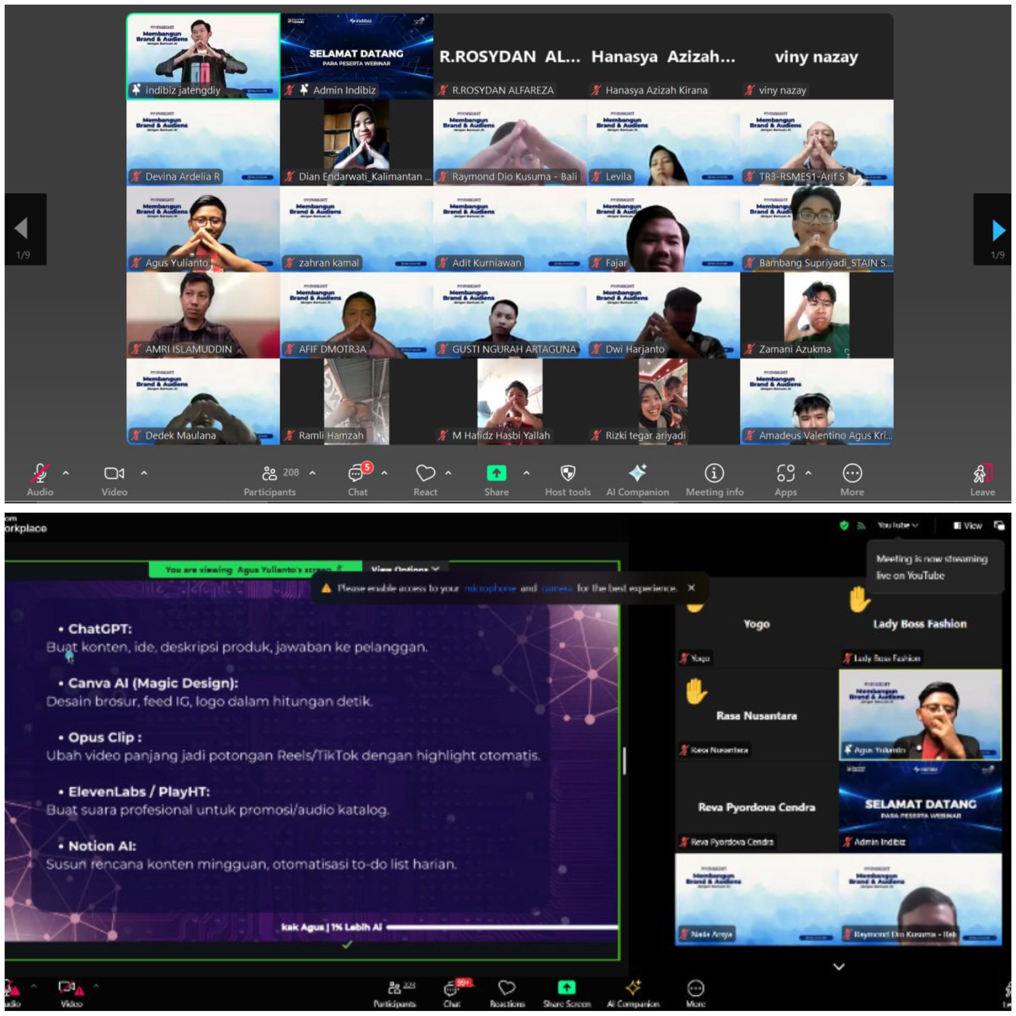 Indibiz Telkom Jateng DIY Bongkar Manfaat AI untuk Membangun Brand & Audiens Bagi UMKM