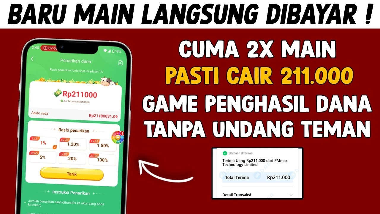 Cuma 2 Kali Main Pasti Cair Rp211.000, Inilah Game Penghasil DANA Tanpa Undang Teman