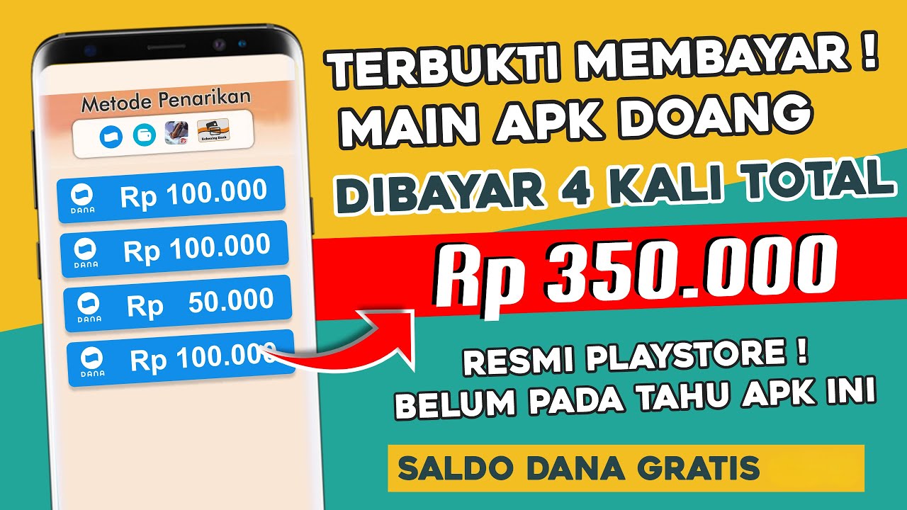 Cair 350 Ribu Rupiah Hanya Dengan 1 Misi! Aplikasi Penghasil Uang Saldo Dana Tercepat 2025 Terbukti Membayar