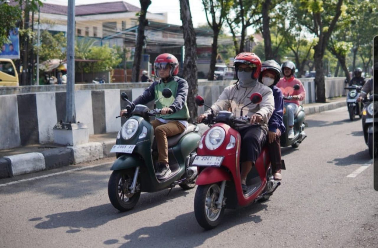 Fantastis! 1100 Scoopy Riders Lakukan Touring Serentak di 22 Kab/Kota Jawa Tengah