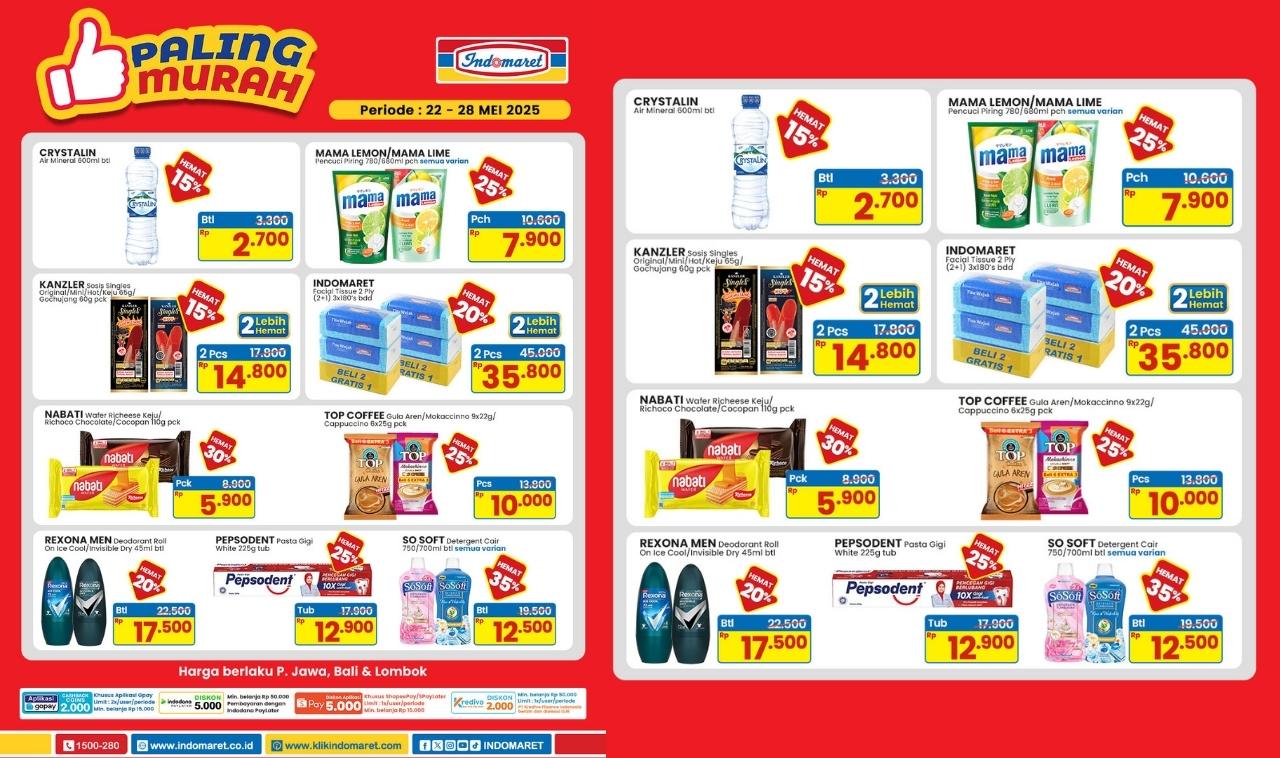 Belanja di Indomaret Paling Murah Mulai Rp2.700, Diskon Produk Harian hingga 30%!