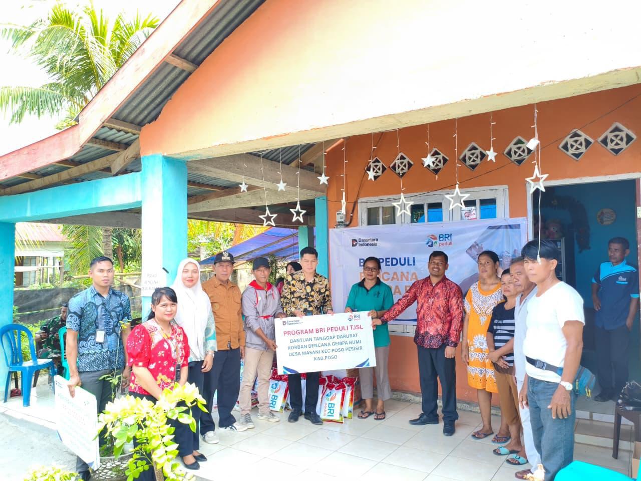 Tanggap Bencana Gempa Poso, BRI Peduli Salurkan Bantuan Bagi Korban Terdampak