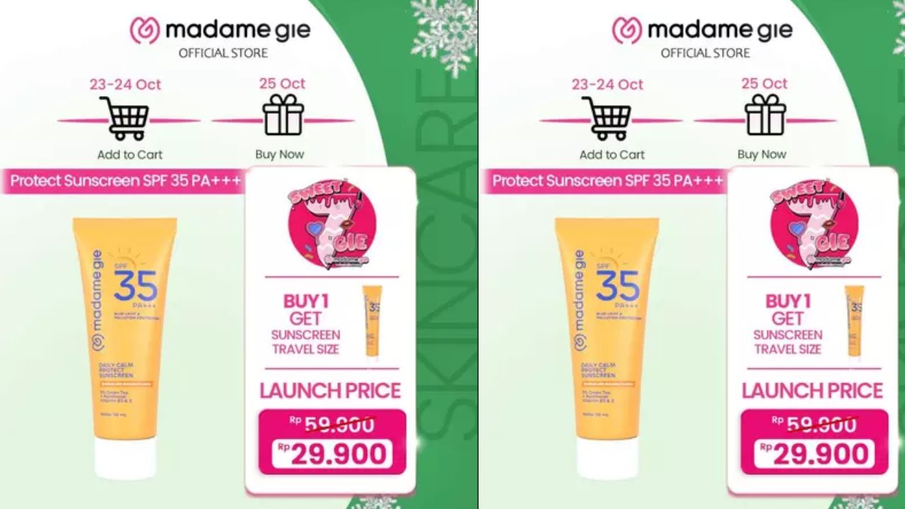 NEW LAUNCH! Review Madame Gie Daily Calm Protect Sunscreen SPF 35 PA+++ yang Nggak Bikin Whitecast