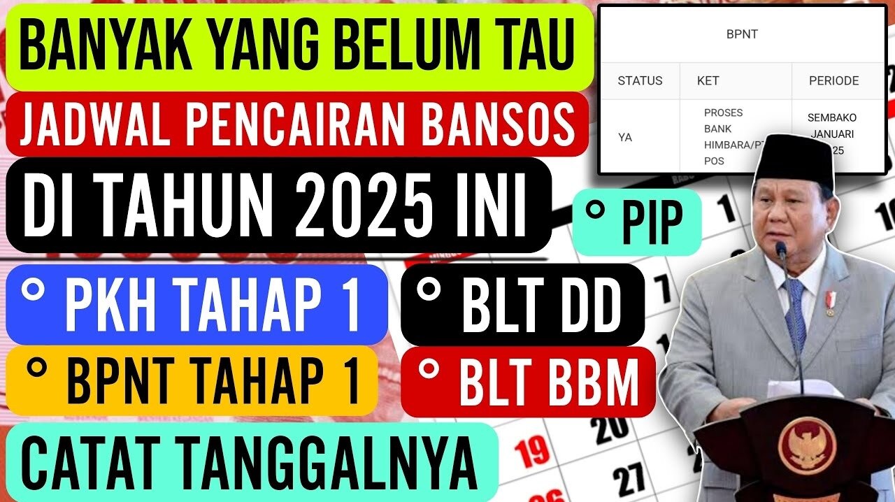 Akhirnya?? Jadwal Pencairan Bansos PKH BPNT BLT BBM BLT DD PIP Sudah Jelas, Cek dan Catat Tanggalnya