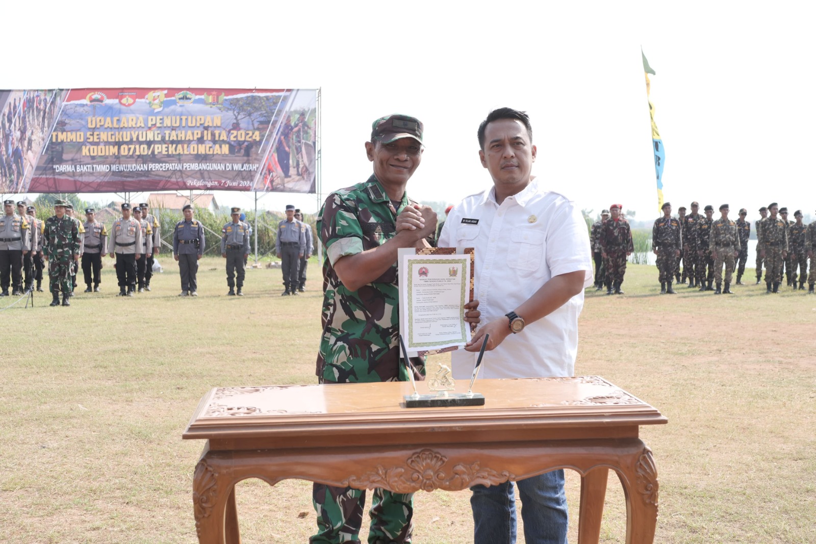 TMMD Sengkuyung II Di Tegaldowo Tirto Resmi Ditutup, Ini Harapan dari Pemkab Pekalongan