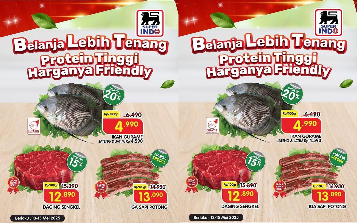 Diskon Dahsyat 20%! Belanja Ikan Gurame dan Daging Sapi Segar di Superindo Mulai Rp4.590 Aja