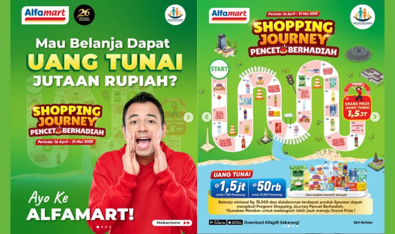 Gokil! Promo Shopping Journey di Alfamart: Belanja Hemat Bisa Dapat Uang Tunai Rp1,5 Juta!