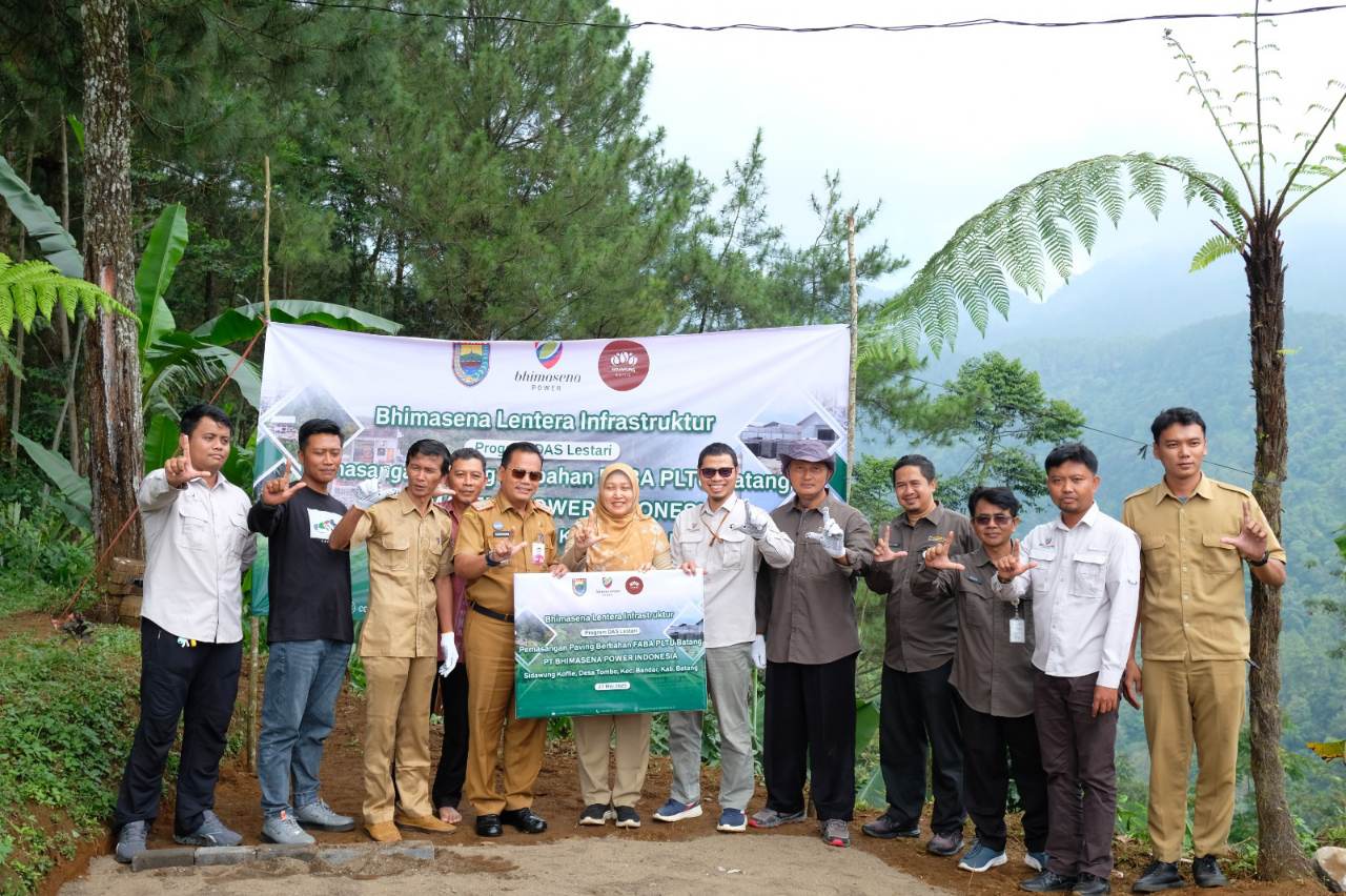 Dukung Program Gerakan Kolaborasi DAS Lestari, BPI Gelar Groundbreaking Paving Berbahan FABA PLTU Batang