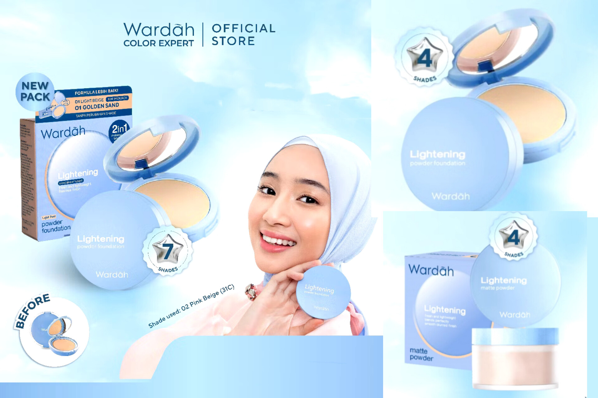 Review Tuntas 3 Bedak Wardah Lightening untuk Mencerahkan Kulit 2 Tingkat Lebih Cerah dan Anti Kusam 