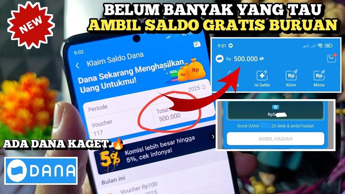 RAIH KEJUTAN! Saldo DANA Gratis Rp450.000 Langsung Cair ke Dompet Digital Kalian, Cek Sekarang!