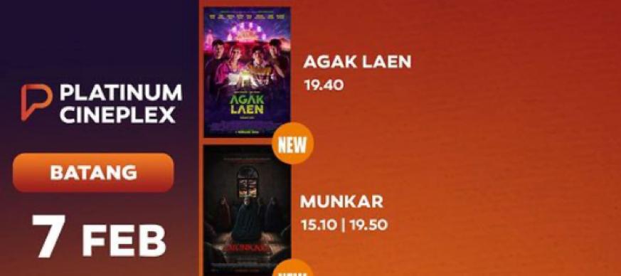 Ada 3 Film Baru, Jadwal Film Bioskop Batang Hari Ini Rabu 7 Februari 2024