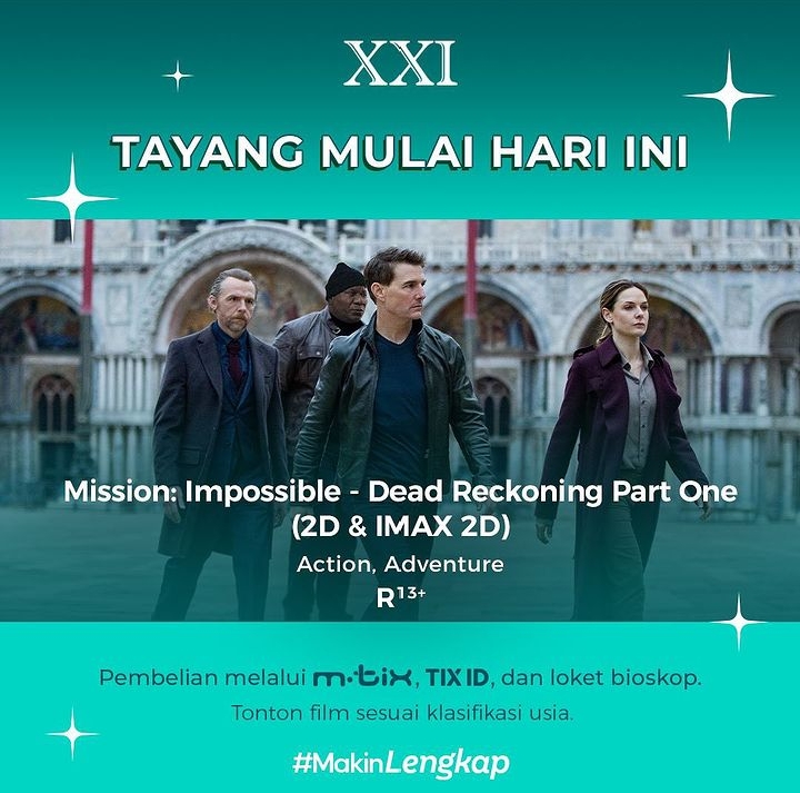 Jadwal Bioskop di Pekalongan, Sabtu 8 Juli 2023: Tayang Film Baru Mission: Impossible - Dead Reckoning Part On