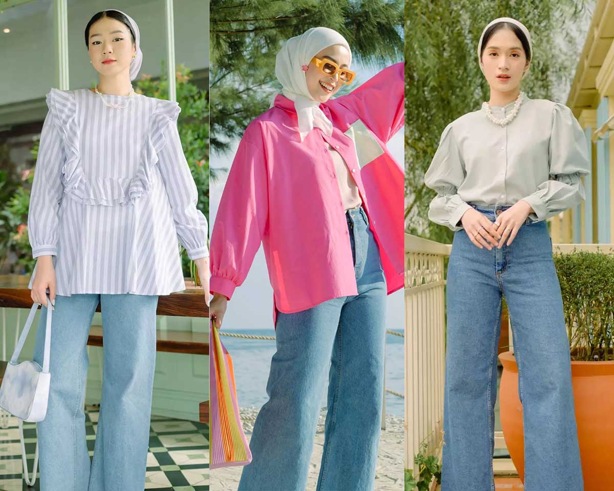 Inspirasi OOTD Hijab Casual Celana Jeans, Kombinasi Tren Fashion Ramadhan yang Kece untuk Outfit Bukber!
