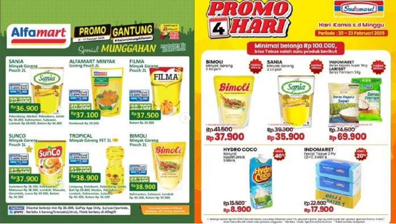 SERBU SEKARANG! Katalog Promo Alfamart dan Indomaret Hari Ini, Minyak Goreng dan Telur Super Murah!