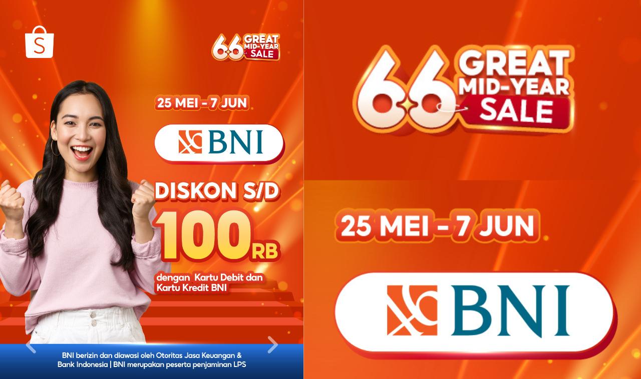 Diskon Belanja di Shopee 6.6: Dapatkan Potongan Rp100.000 dengan Kartu BNI hingga 7 Juni!