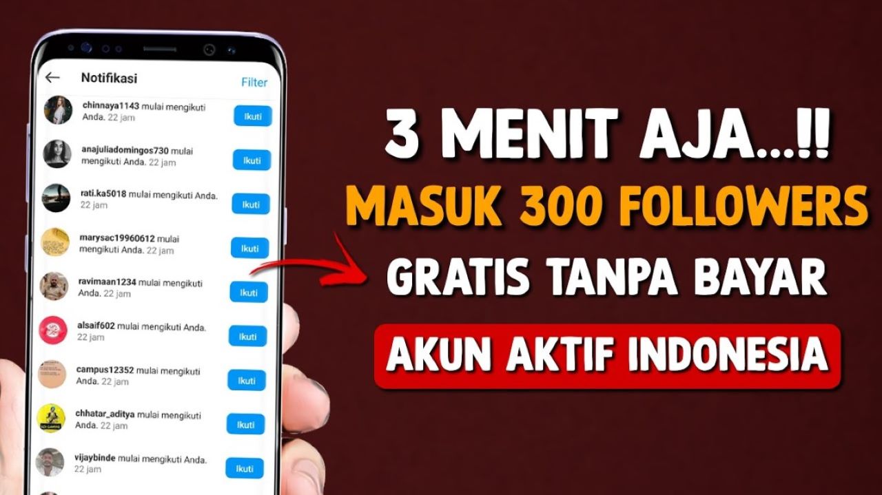 Cara Menambah Followers Instagram Gratis Tanpa Aplikasi, 3 Menit Langsung Nambah 300 Pengikut Baru?