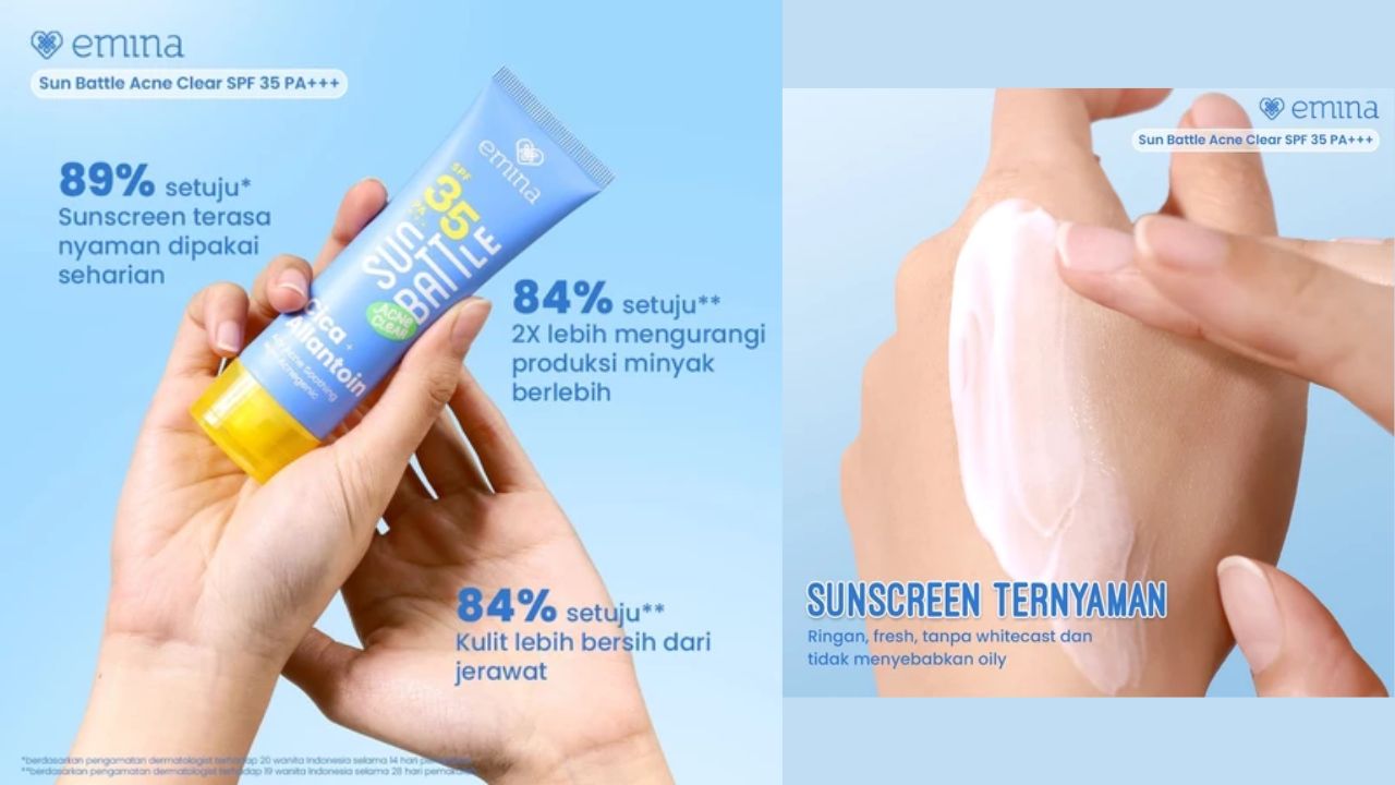 NEW LAUNCH! Review Emina Sun Battle SPF 35 PA+++ Acne Clear Airy Sunscreen, Anti Breakout