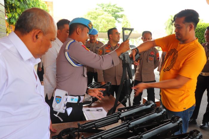 Antisipasi Penyalahgunaan Senjata Api, Propam Polres Pekalongan Cek Puluhan Senpi