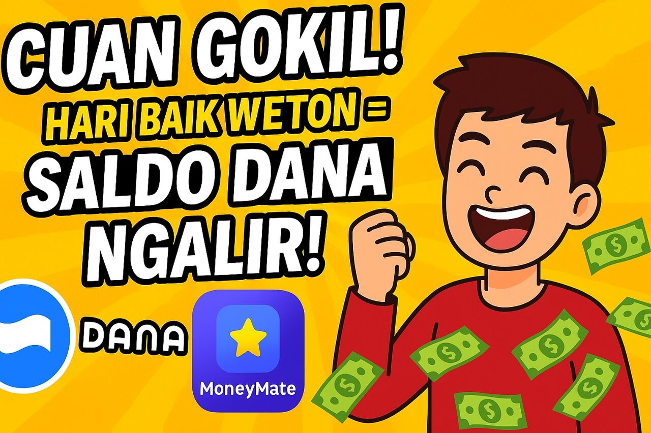 Rahasia Gokil Aplikasi Penghasil Saldo DANA 2025, Cuan Makin Deras di Hari Baik Weton Jawa!