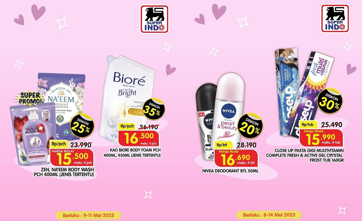 Gila Diskon! Promo Superindo Mei 2025, Hemat hingga 35% untuk Perawatan Tubuh, Gigi dan Rambut!