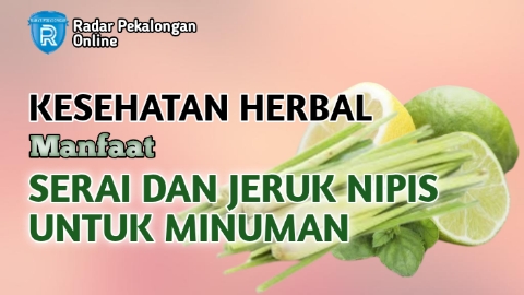 Mau Tahu Manfaat Serai dan Jeruk Nipis Untuk Minuman Kesehatan? Inilah Beberapa Manfaat yang Akan Didapat