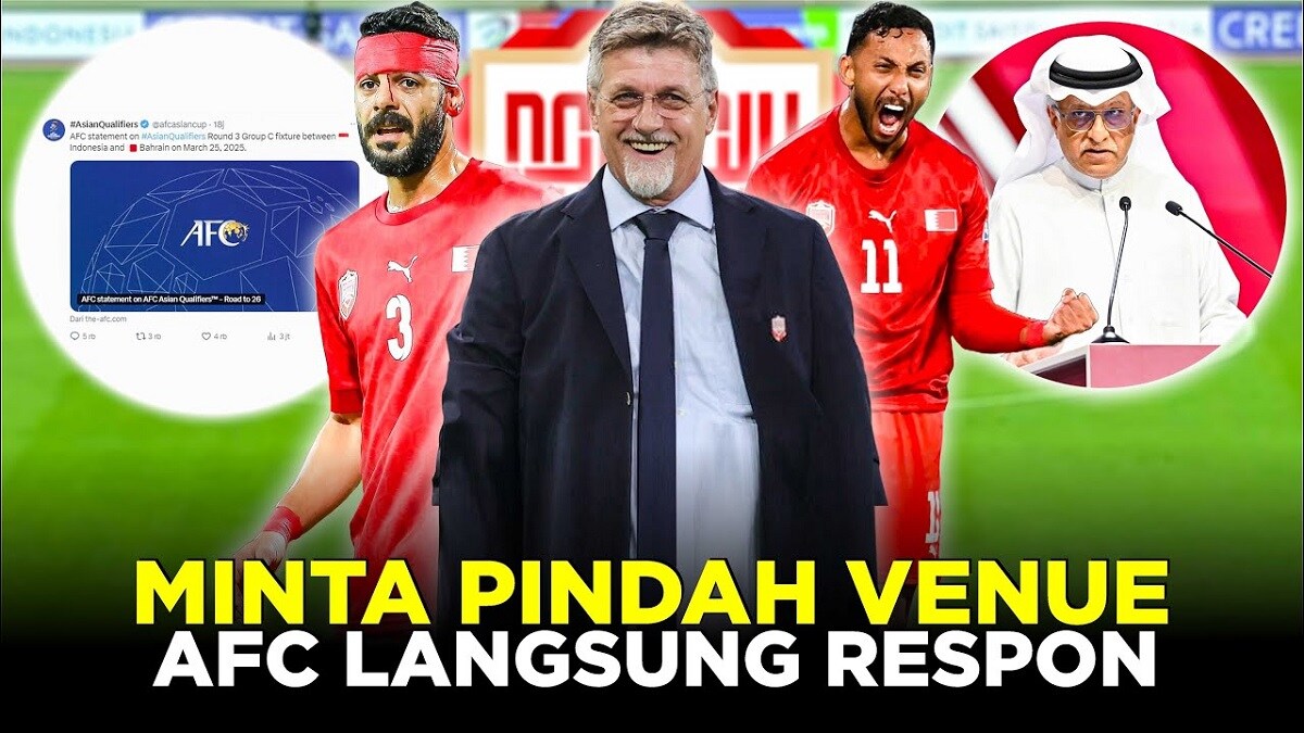 Standar Ganda AFC Gembosi Timnas Indonesia: AFC Proses Serius Permintaan Bahrain Main di Tempat Netral?