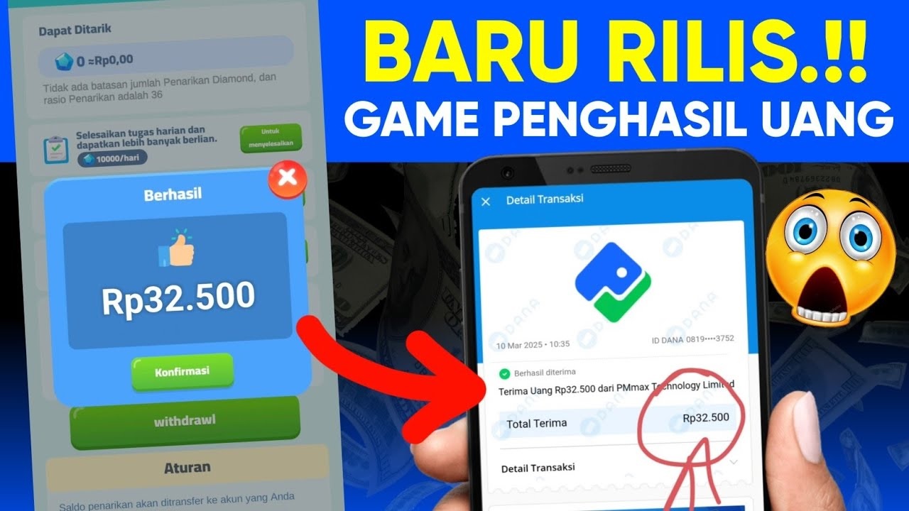 Game Penghasil Uang Terbaru 2025! Main 10 Menit Langsung Cair ke DANA Hingga Rp320.000
