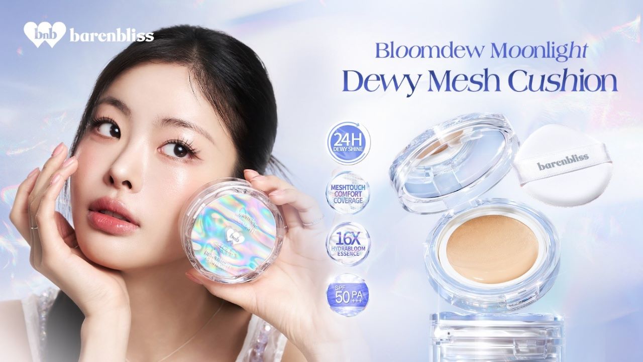 NEW LAUNCH! Review BNB Bloomdew Moonlight Dewy Mesh Cushion, Kulit Berkilau Sehat Seharian