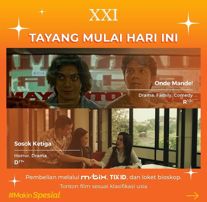 Dua Film Baru Sosok Ketiga Dan Onde Mande Tayang Di Bioskop Pekalongan Kamis 22 Juni 2023 