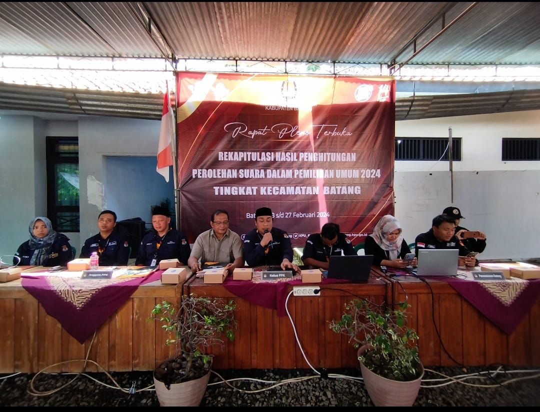 Rekap Tingkat Kecamatan Rampung, KPU Batang Bakal Gelar Rekapitulasi Suara Tingkat Kabupaten 28 Februari