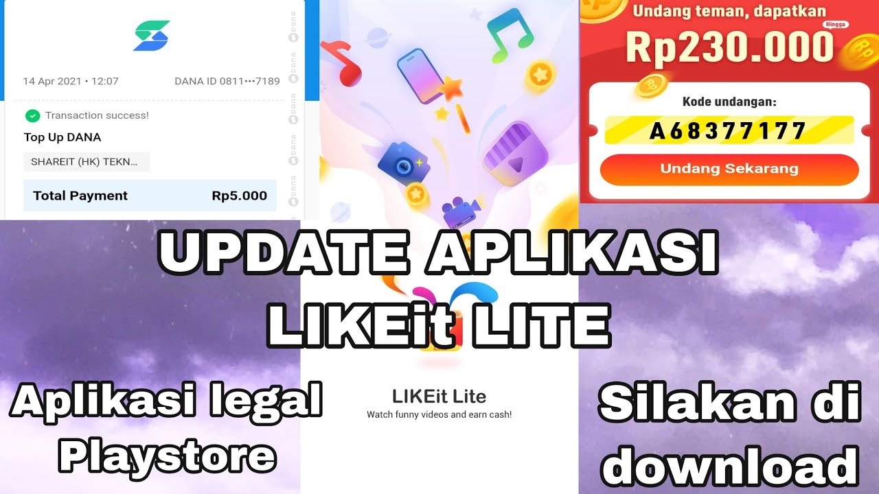 Trik Rahasia Dapat Saldo DANA Gratis Rp230.000 dari LIKEit Lite! Jangan Sampai Ketinggalan!