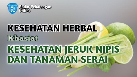 Inilah Khasiat Kesehatan Jeruk Nipis dan Tanaman Serai untuk Tubuhmu, Penasaran Apa Saja? Simak Ini