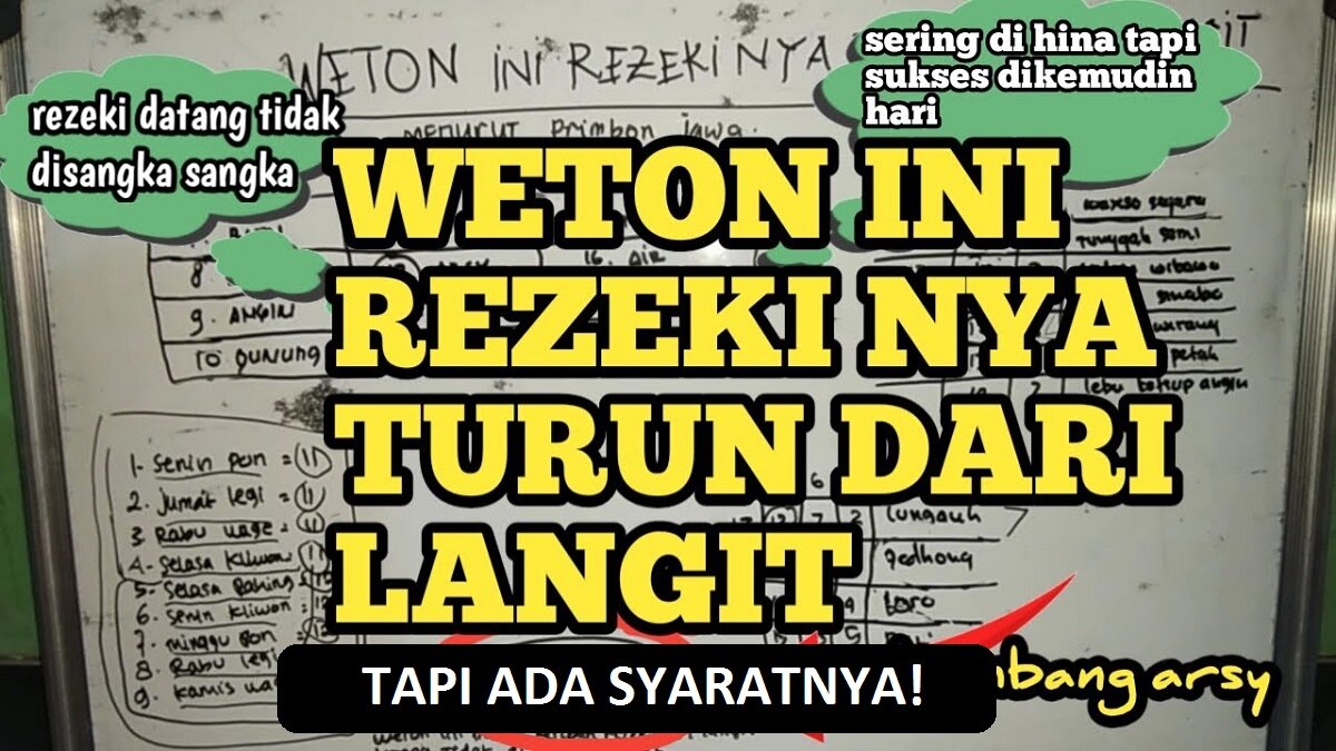 Primbon Jawa: Inilah 5 Weton yang Memiliki Rezeki Melimpah Bagaikan Turun dari Langit, Tapi Ada Syaratnya!